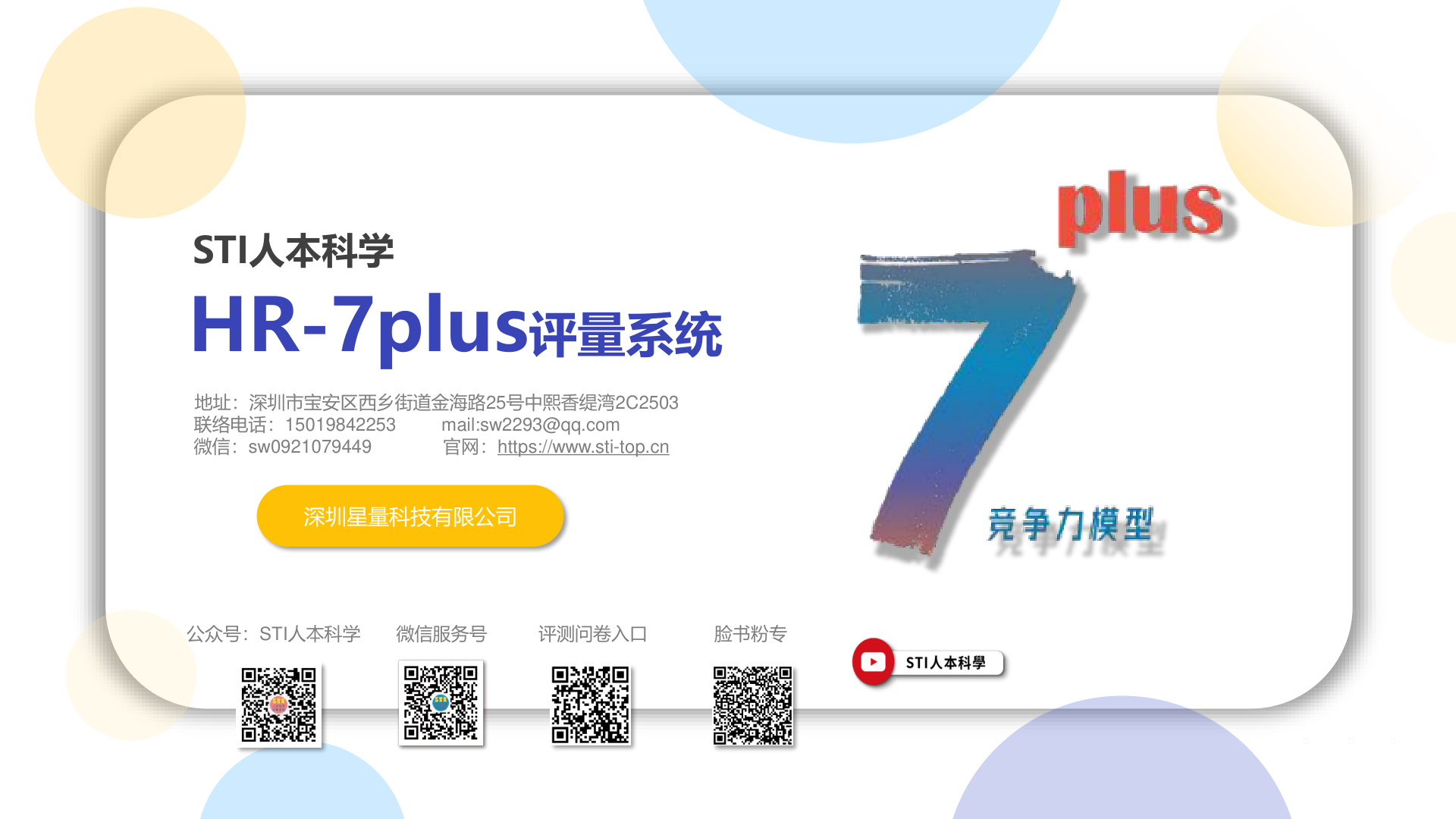 STI 人本科學 聯絡資訊與 QR 碼
